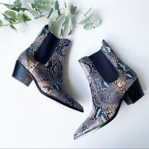 Paige Willa Snakeskin Ankle Boots